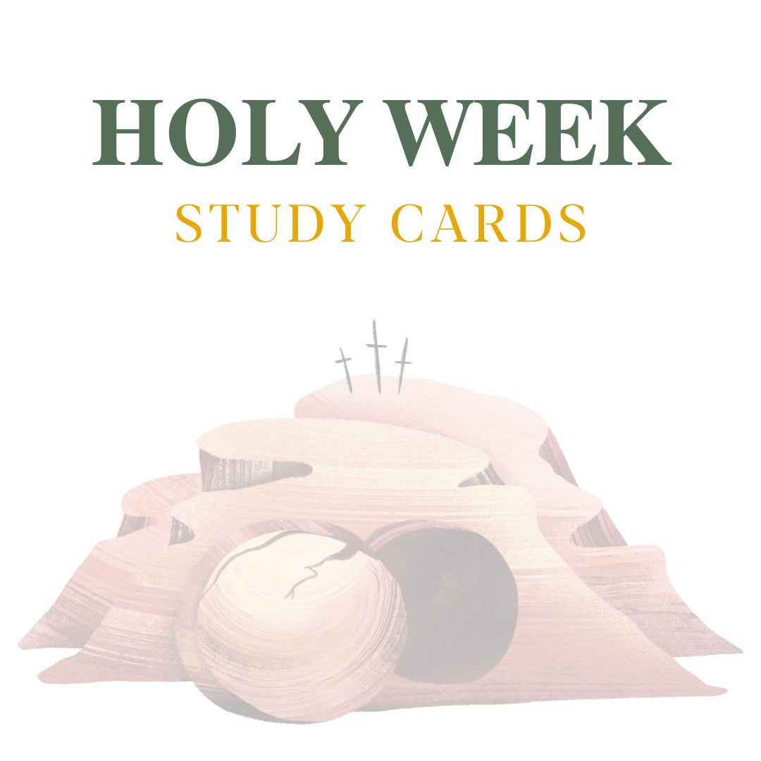 Holy week study cards to download