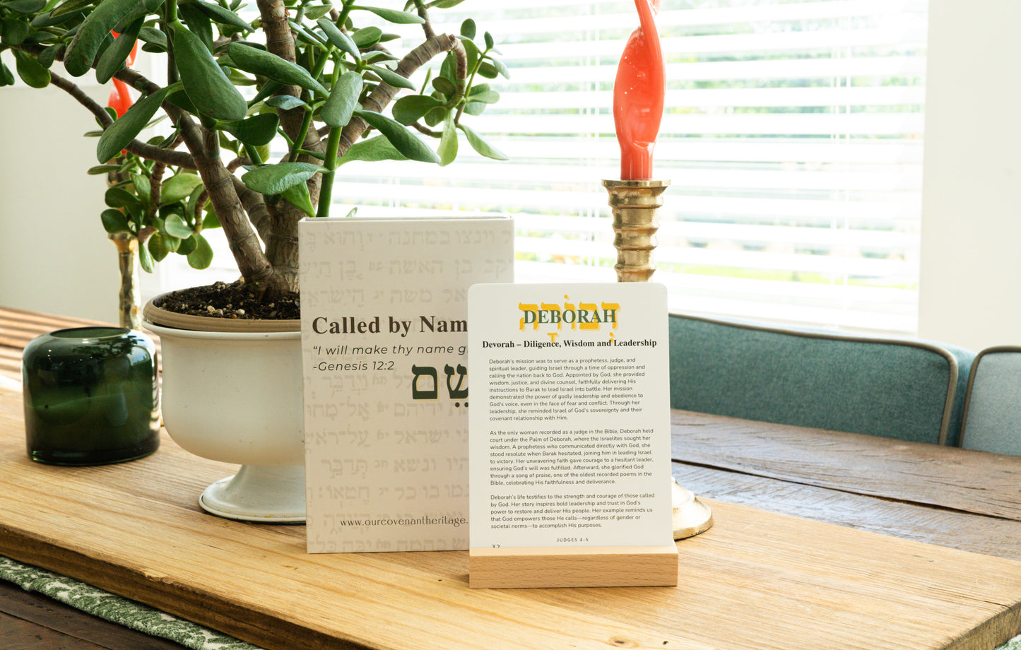 Old Testament Bible study cards featuring key people and meanings
Hebrew-inspired study cards for scripture learning and devotion
Faith-based Called By Name cards highlighting Old Testament people
Christian heritage study cards for teaching and personal devotion