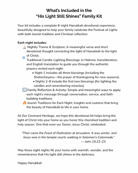 Christ Centered Hanukkah Kit