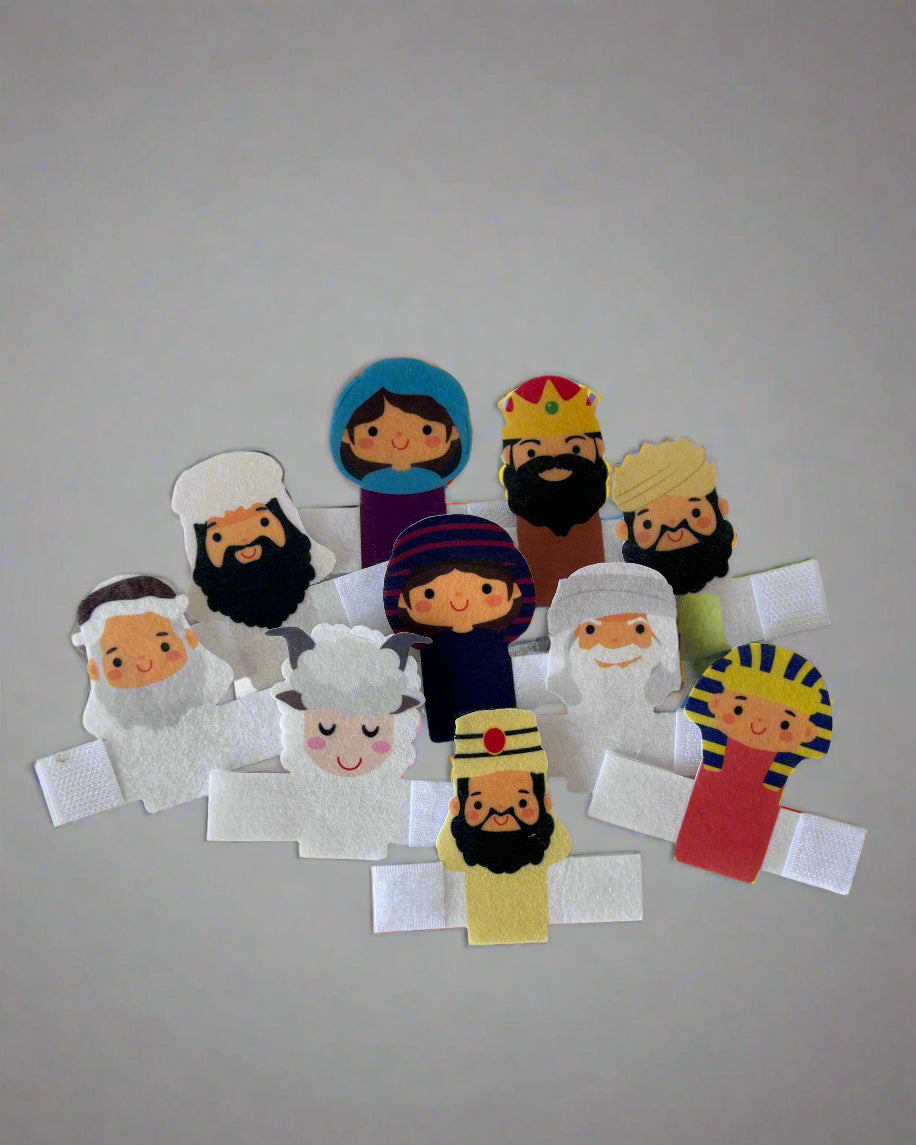10 Passover characters for the retelling of the Passover Exodus story for a seder. Featuring Moses, Aaron, Pharaoh, God and others to make a complete Passover story 